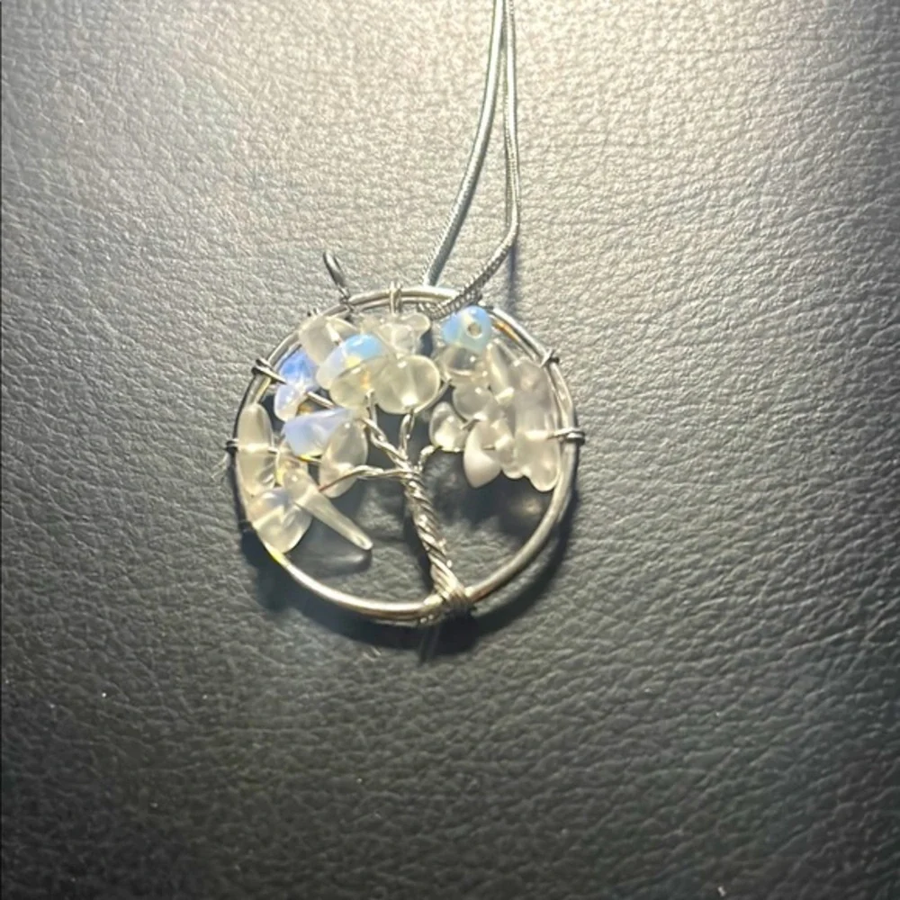 Tree of Life Quartz Necklace Handmade